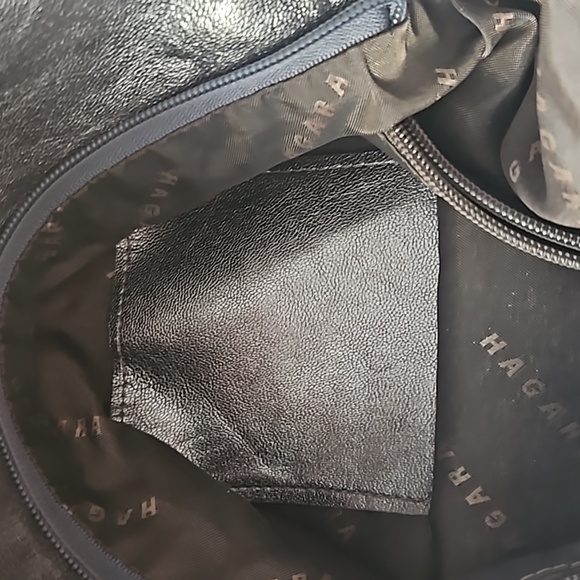 Hagara Embossed and Smooth Metallic Hobo Shoulder Bag - Picture 11 of 14